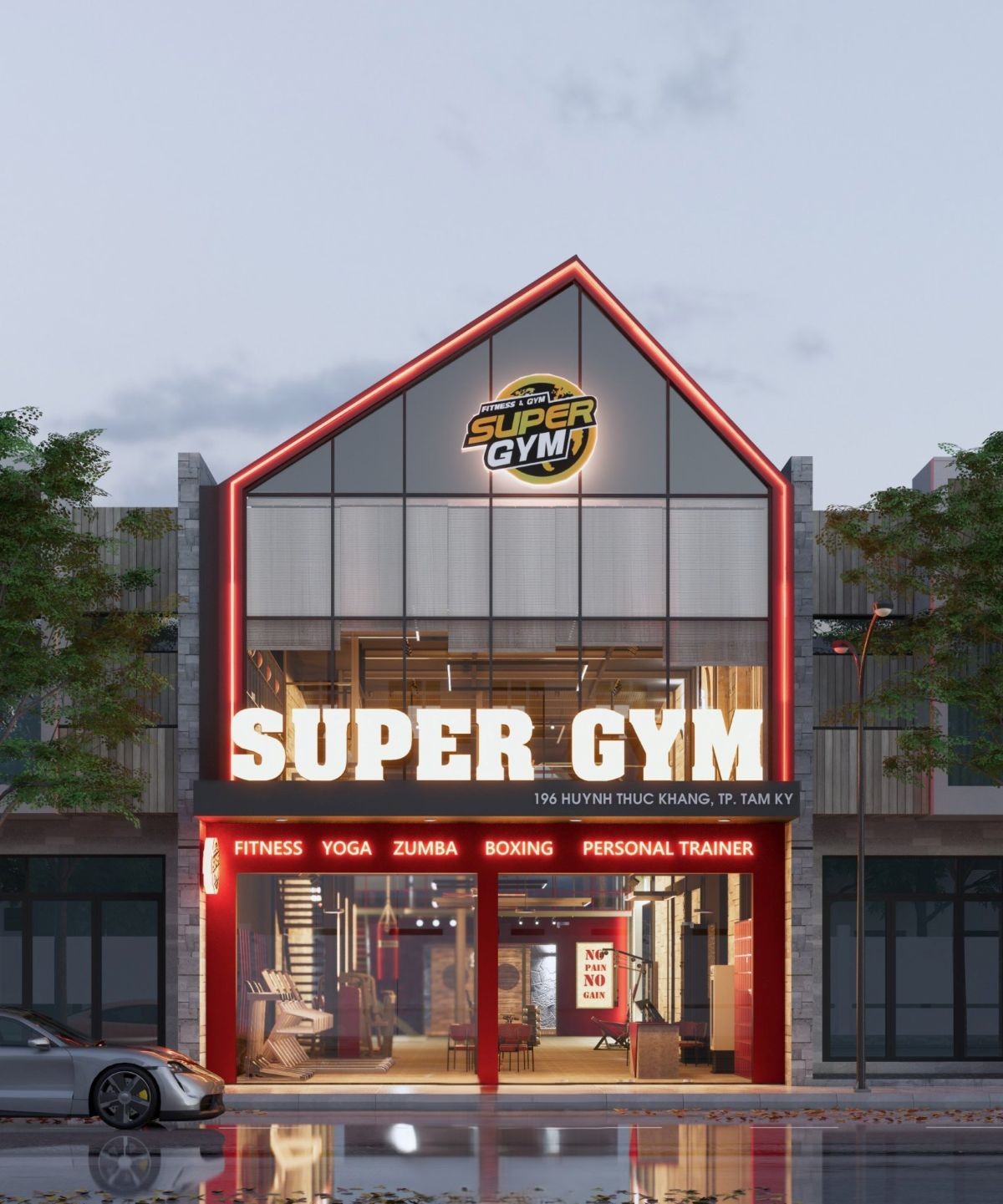 thiết kế thi công phòng gym