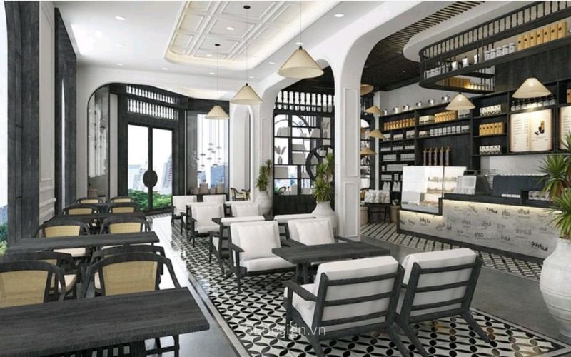 Phong cách thiết kế quán cà phê Retro Indochine