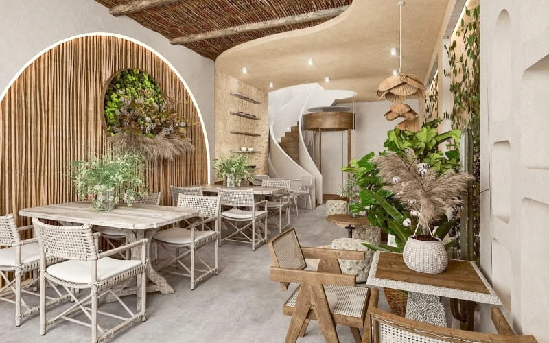 Vật liệu, đồ trang trí tự nhiên mộc mạc