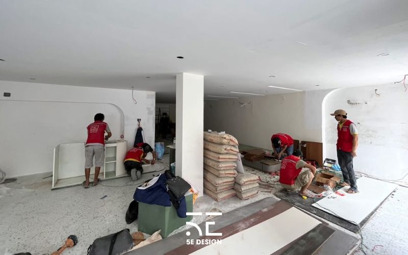 thi công quán cà phê 