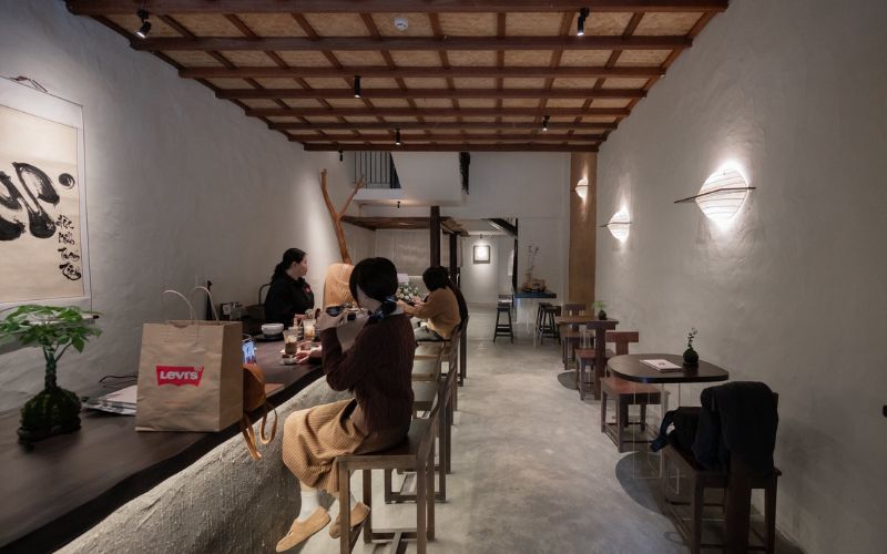 thiết kế quầy bar hình chữ L