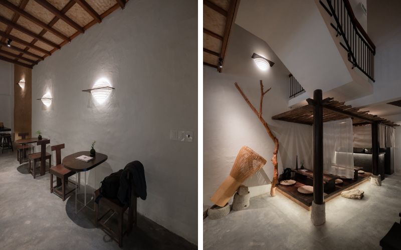 Ánh sáng trong thiết kế quán cà phê Zen