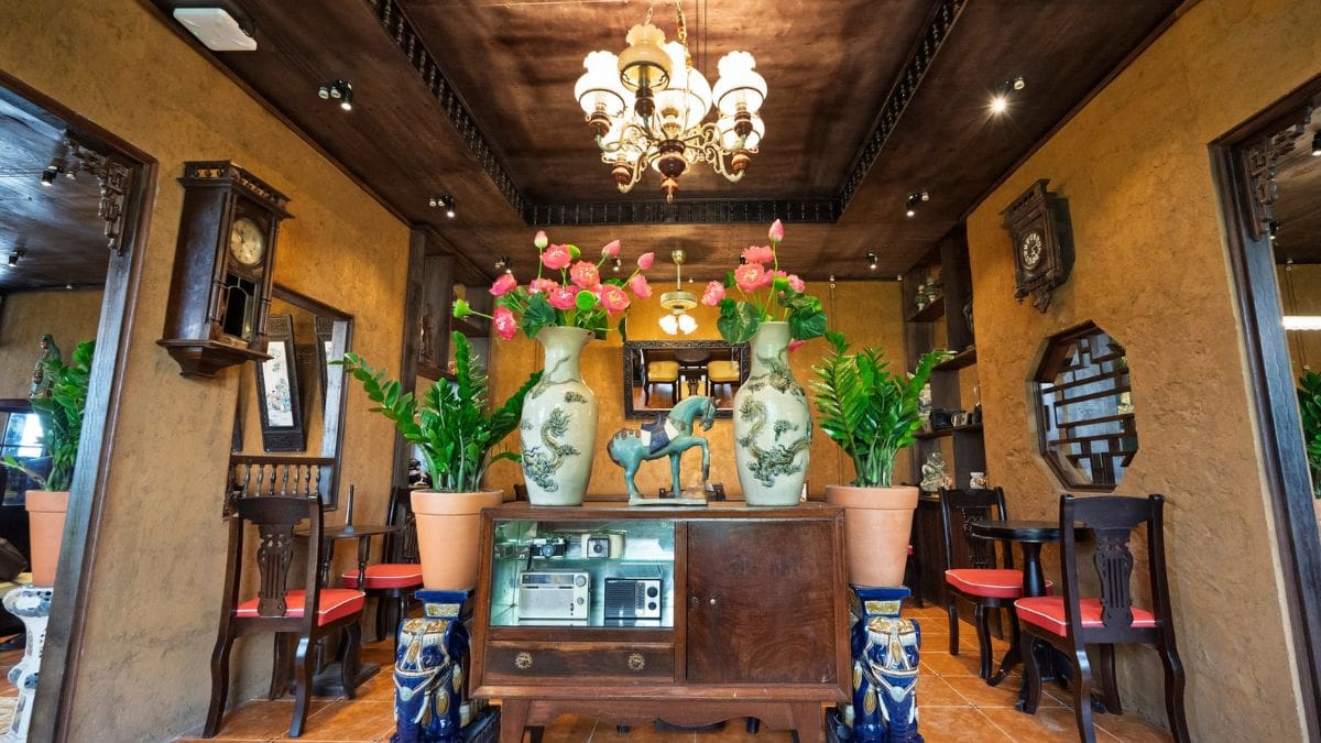 thiết kế quán cà phê Đông Dương cổ điển là phong cách ít bị lỗi thời