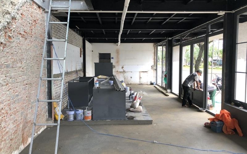 thi công quân cà phê