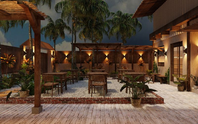 không gian được tổ chức theo dạng mở