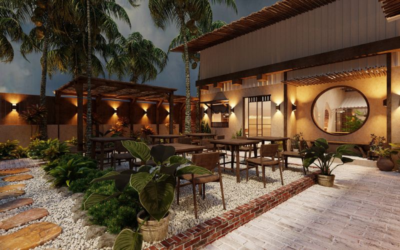 Bố cục không gian tối giản tạo chiều sâu tự nhiên