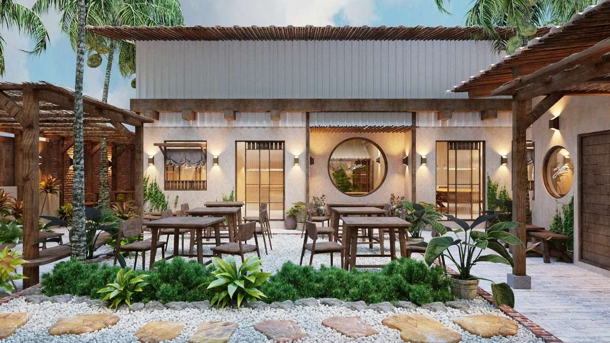Thiết kế quán cà phê ngoài trời