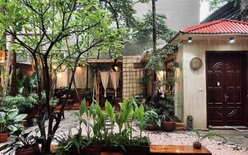 thiết kế quán cafe sân vườn 200m2