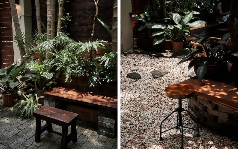 Thiết kế quán cafe sân vườn 200m² có cần nhiều cây xanh không?