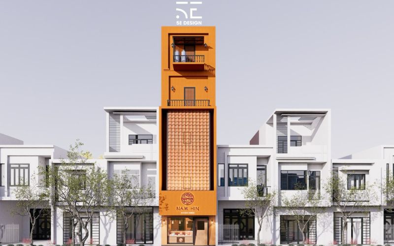 thiết kế mặt trước nhà hàng hàng nam hin