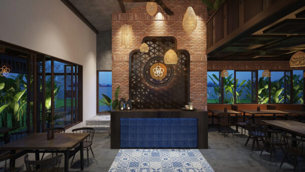 thiết kế nhà hàng chay