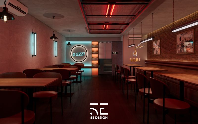 Chi phí đầu tư ước tính khi thiết kế nhà hàng Hàn Quốc GUZZI
