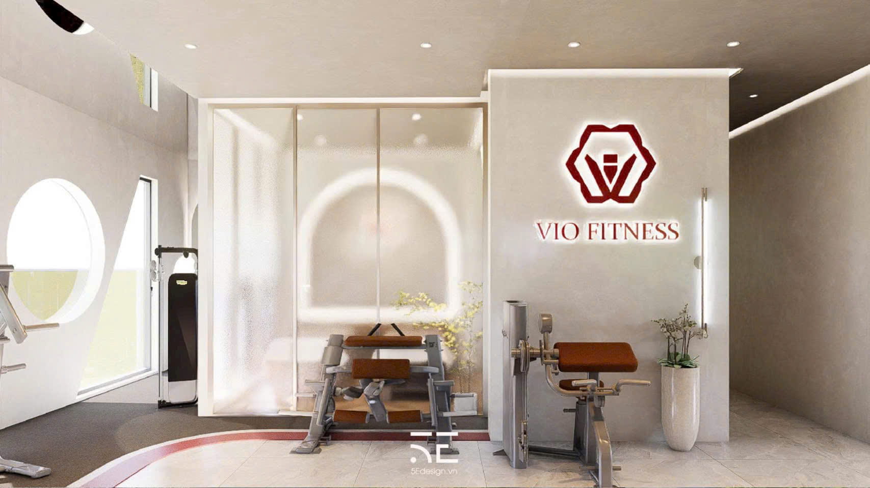 Tầng 2 - Khu tập máy chính kết hợp khu trị liệu