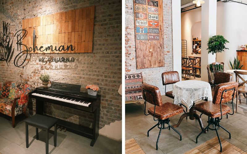 thiết kế quán cafe Bohemian chill acoustic