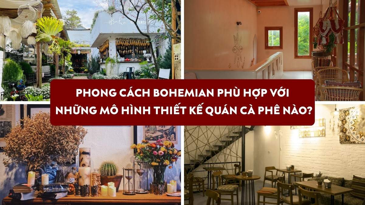 quán cafe phong cách bohemian