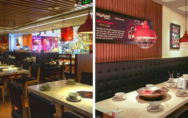 Khu vực bàn ăn đa dạng