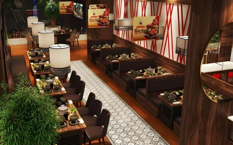 Thiết kế khu vực trung tâm và lối đi