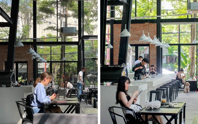 Mẫu quán cafe khung thép tiền chế