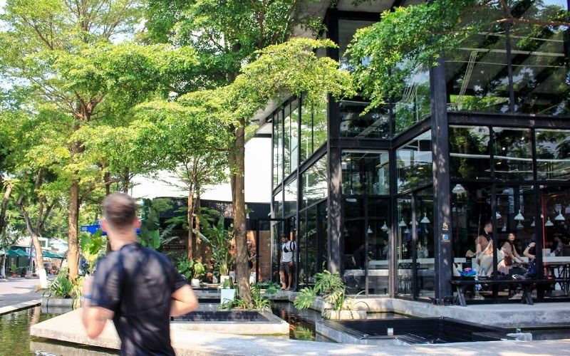 Mẫu quán cafe khung thép tiền chế