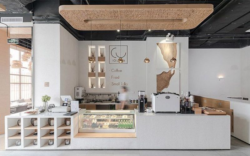 Mẫu quầy cà phê đẹp phong cách hiện đại