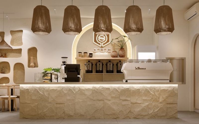 Mẫu quầy cafe đẹp phong cách Hàn Quốc