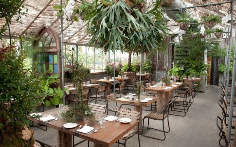 Mẫu thiết kế nhà hàng sân vườn Tropical