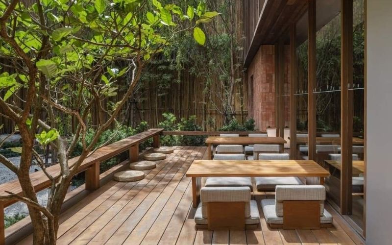 Mẫu thiết kế nhà hàng sân vườn phong cách Nhật