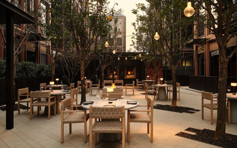 Mẫu thiết kế nhà hàng sân vườn phong cách Nhật