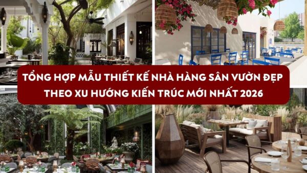 mẫu thiết kế nhà hàng sân vườn