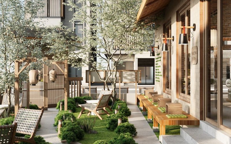 Thiết kế không gian sân vườn tăng trải nghiệm khách hàng