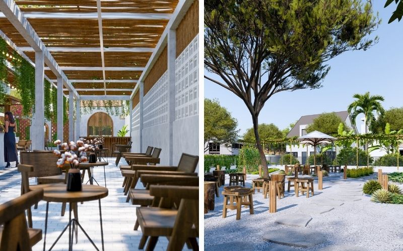 Phân chia nhiều khu vực chỗ ngồi tạo trải nghiệm đa dạng