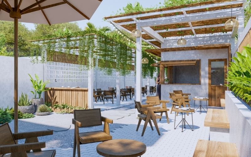 Khu vực facade tạo nhận diện thương hiệu ngay từ bên ngoài