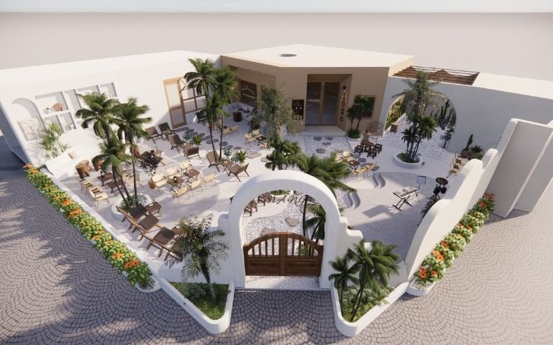 Mẫu quán cafe sân vườn đẹp