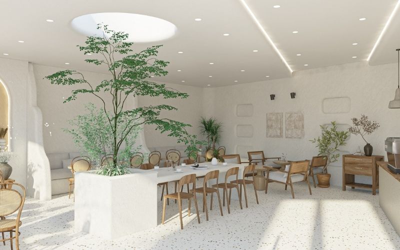 Dự toán chi phí thi công quán cà phê sân vườn