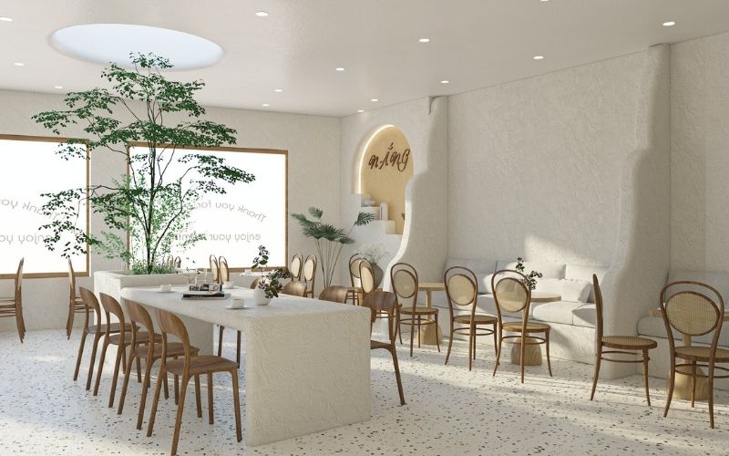 Dự toán chi phí thi công quán cà phê sân vườn