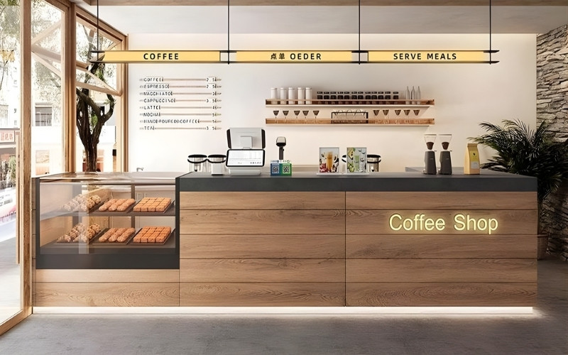 Ưu điểm nổi bật của quầy pha chế chữ L trong vận hành thực tế