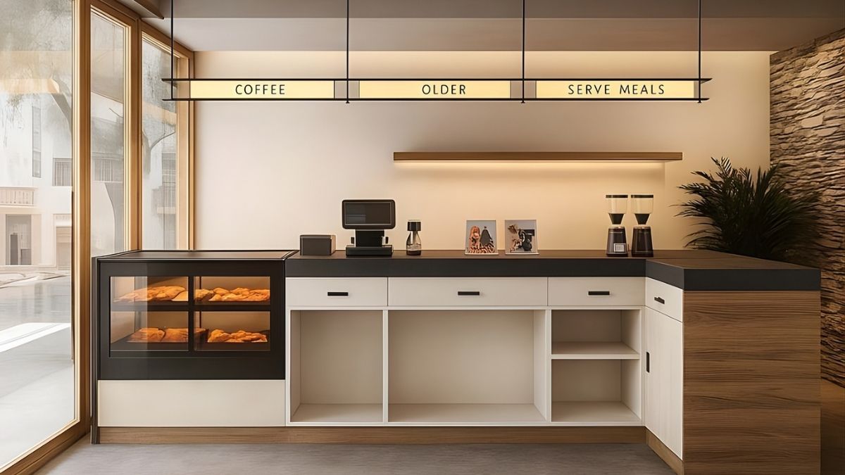 quầy pha chế chữ l