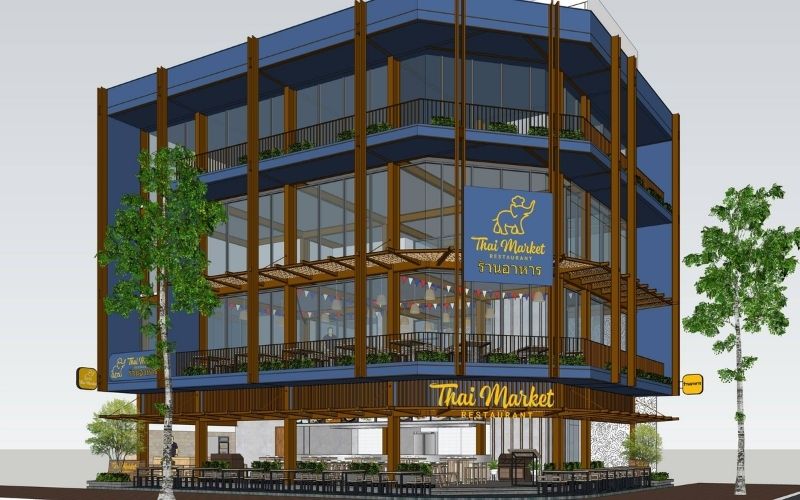 thiết kế nhà hàng Thai Market Restaurant