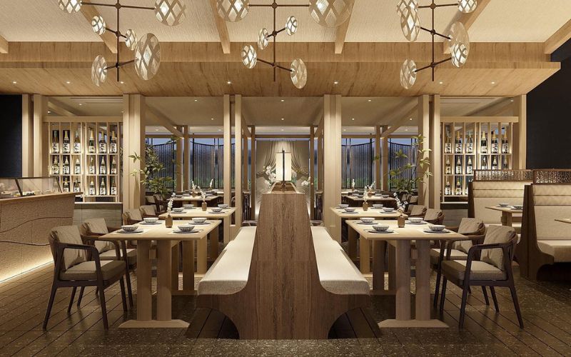 Chi phí ước tính khi thiết kế nhà hàng Nhật Bản như Yamazaki