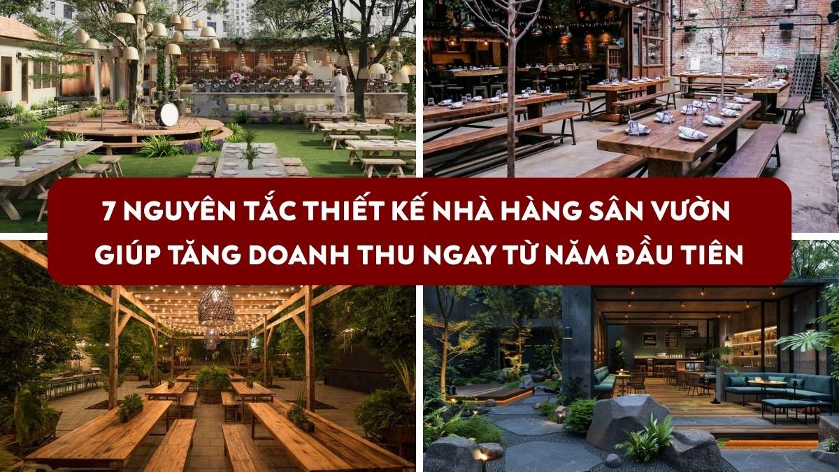 thiết kế nhà hàng sân vườn