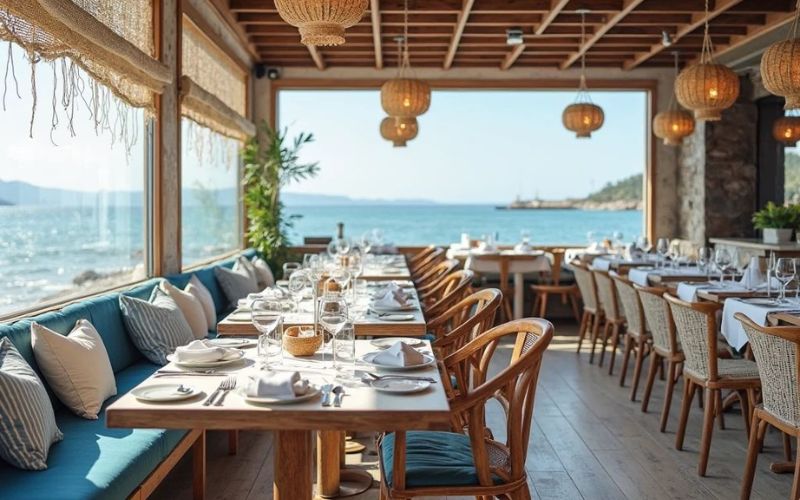Thiết kế nội thất nhà hàng hải sản phù hợp với môi trường biển