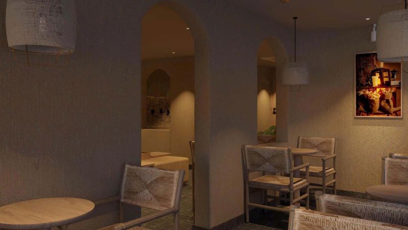 Sử dụng ánh sáng ấm giúp quán nổi bật cả ban ngày và ban đêm