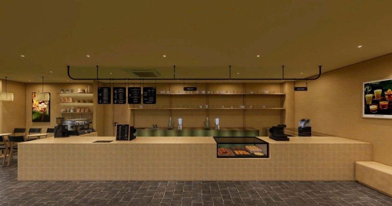 Thiết kế quầy bar dễ nhìn từ cả 2 hướng tiếp cận