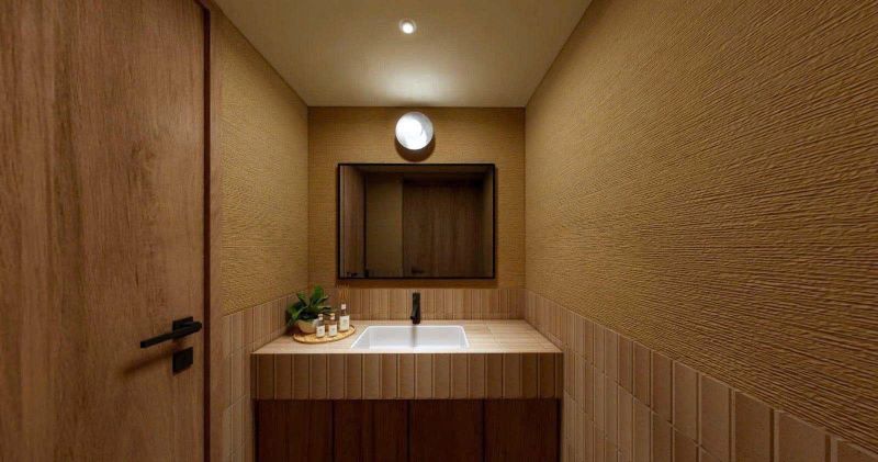 Sử dụng ánh sáng ấm giúp quán nổi bật cả ban ngày và ban đêm