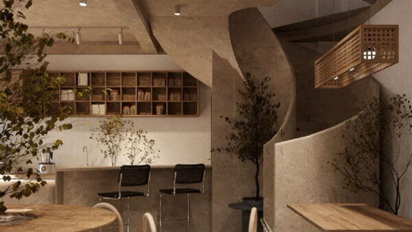 Thiết kế quán cà phê phong cách Wabi Sabi