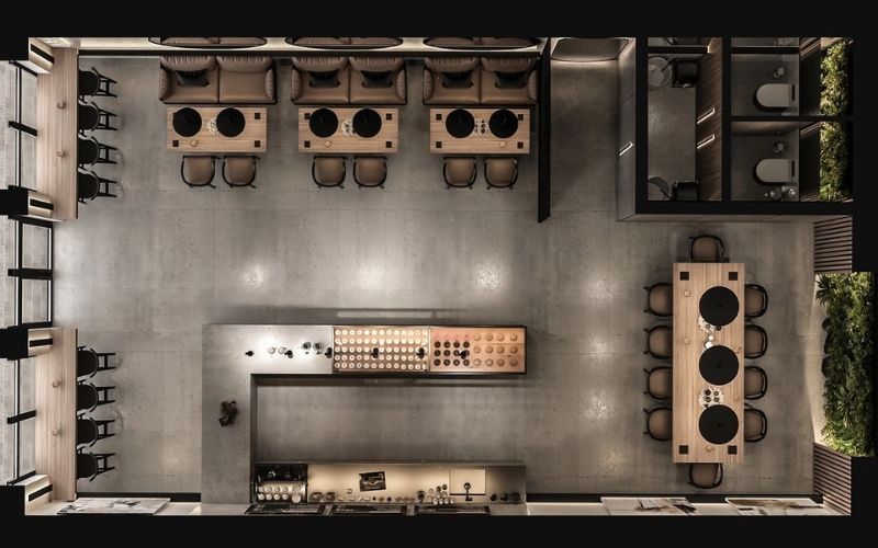 Nguyên tắc bố trí mặt bằng quán cafe chuyên nghiệp