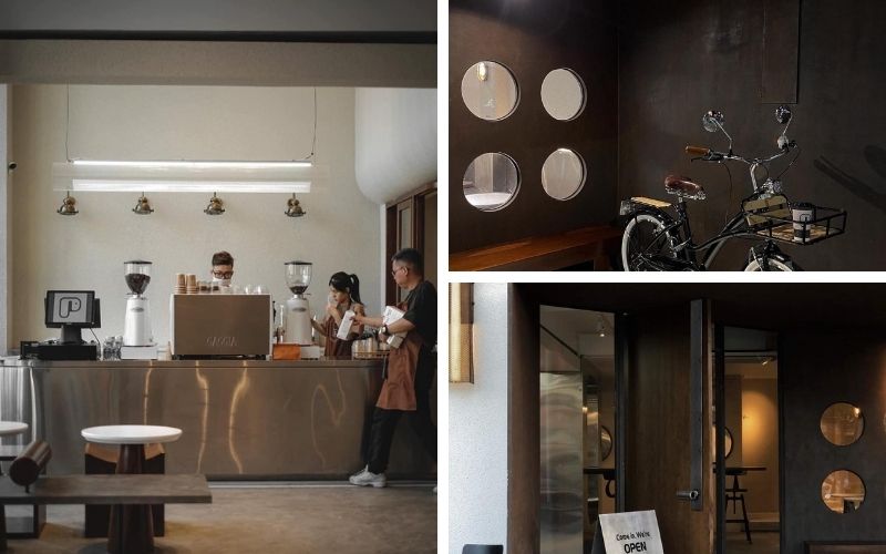 P Coffee Đà Nẵng – Mẫu thiết kế quán cà phê 200m2 mang đậm tinh thần tối giản kết hợp Industrial hiện đại