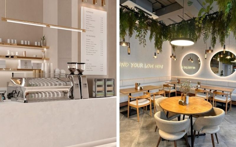 Thiết kế nội thất quán cà phê bao gồm những gì?