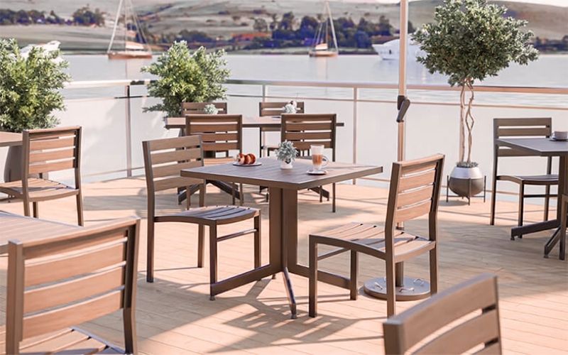 Bàn ghế nhựa composite ngoài trời