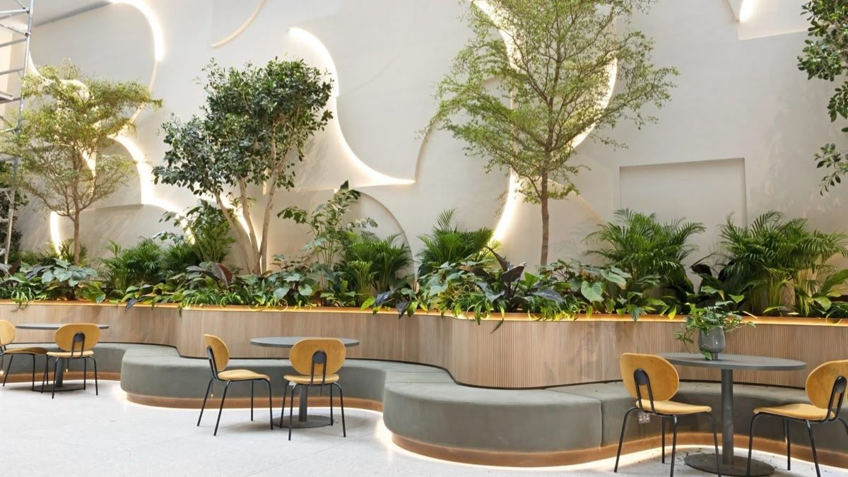 thiết kế nội thất quán cafe sân vườn​